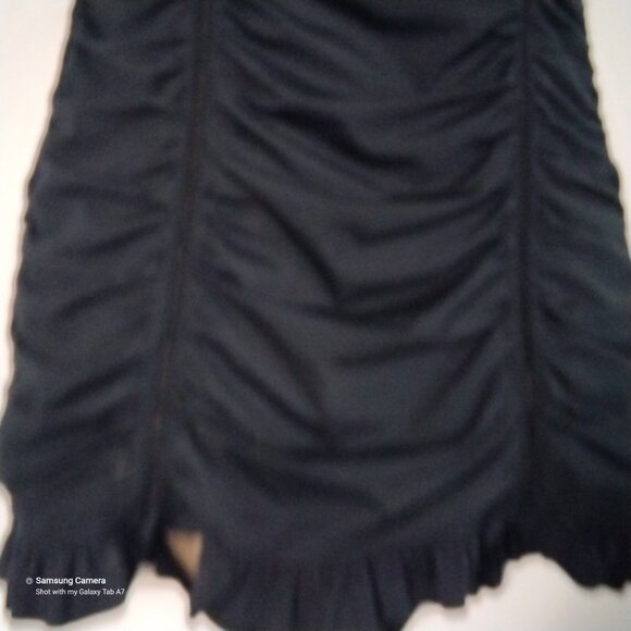 Modest Black 1 Pc. Jantzen Swim Dress Sweetheart Halter Tie Ruched Sz. 10 NWT - Picture 3 of 7